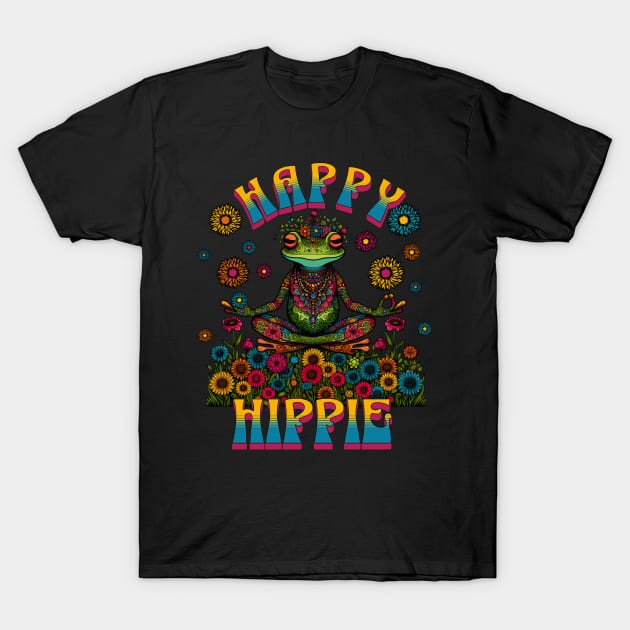 Happy Hippie Frog T-Shirt by RockReflections